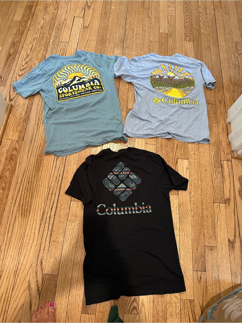 Columbia Boys Medium T Shirt Bundle Lot of 3 Outdoor Tees